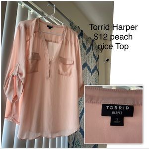 Torrid Heather Peach Shirt